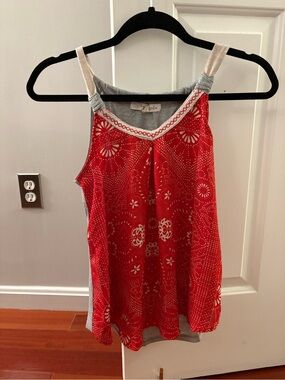 Women's Pink Patterned Tank Top
